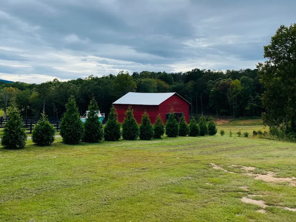 vacation rental with barn and large yard